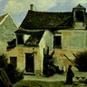 Camille Corot, Cour d'une  maison de paysans aux environs de Paris